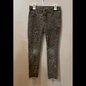 ART CLASS KIDS GIRLS ANIMAL PRINT JEANS SIZE 10